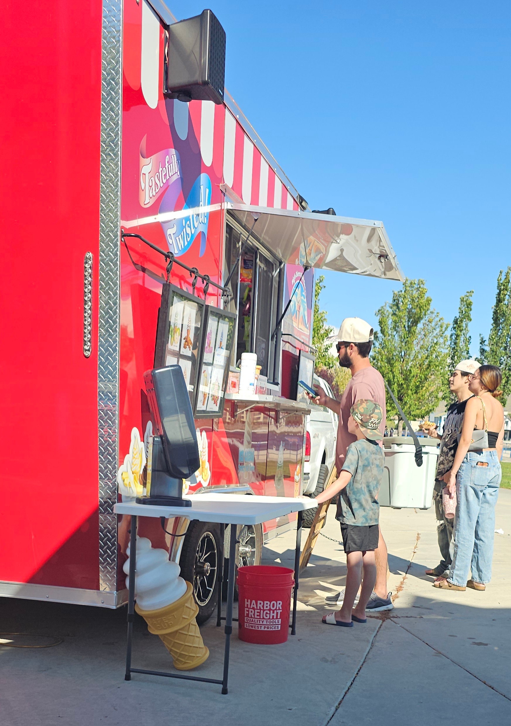 High Sierra Soft Serve event guests with soft-serve treats